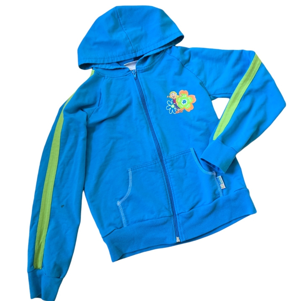 RARE Vintage 1990s Y2K 00s Disney Lizzie McGuire turquoise hoodie sweatshirt